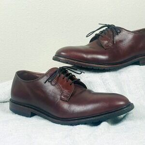 Allen Edmonds Black Hills Men's 12 E Wide Leather Plain-Toe Derby Blucher Shoes